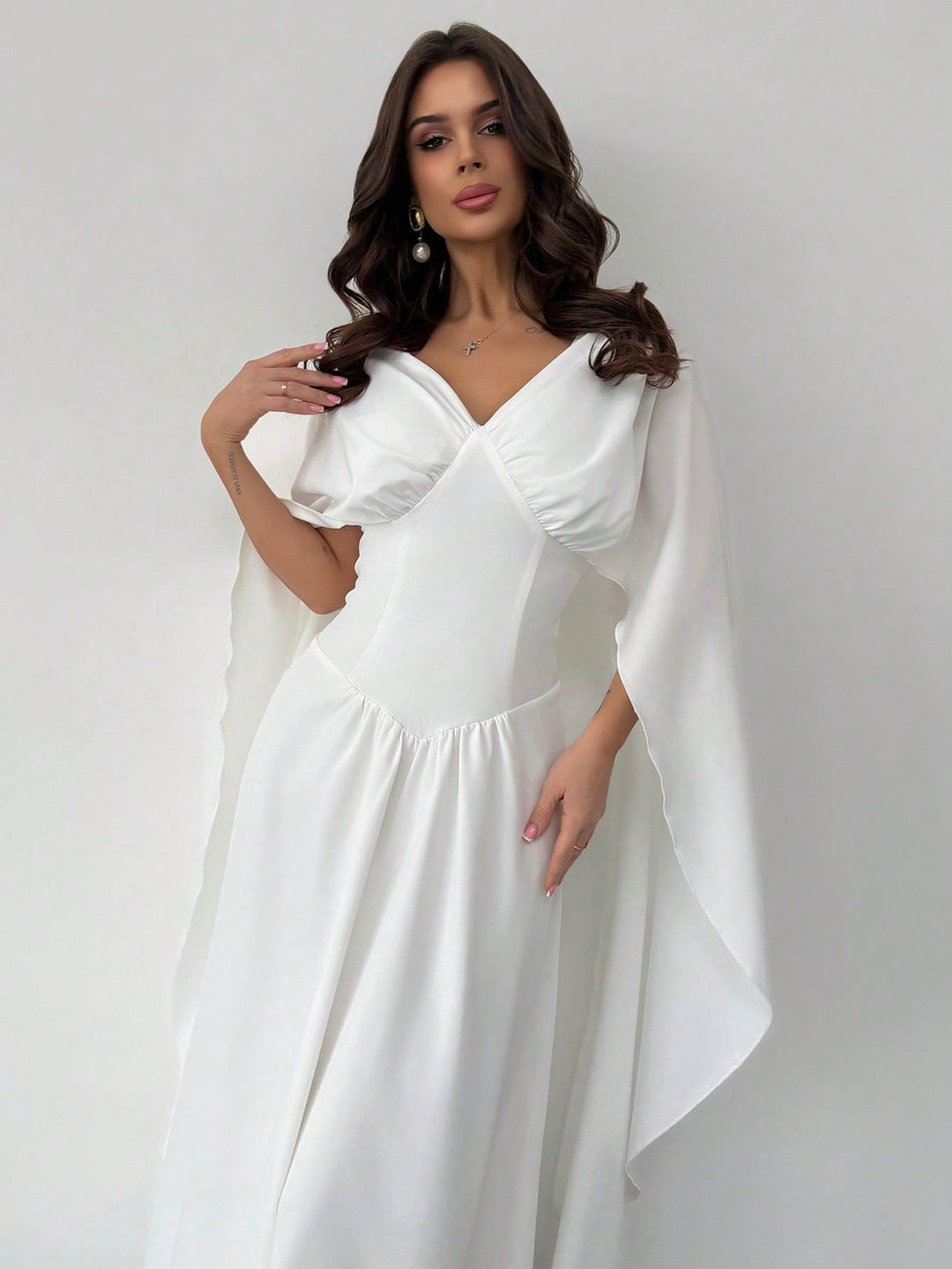 Rochie maxi SHEIN, alb