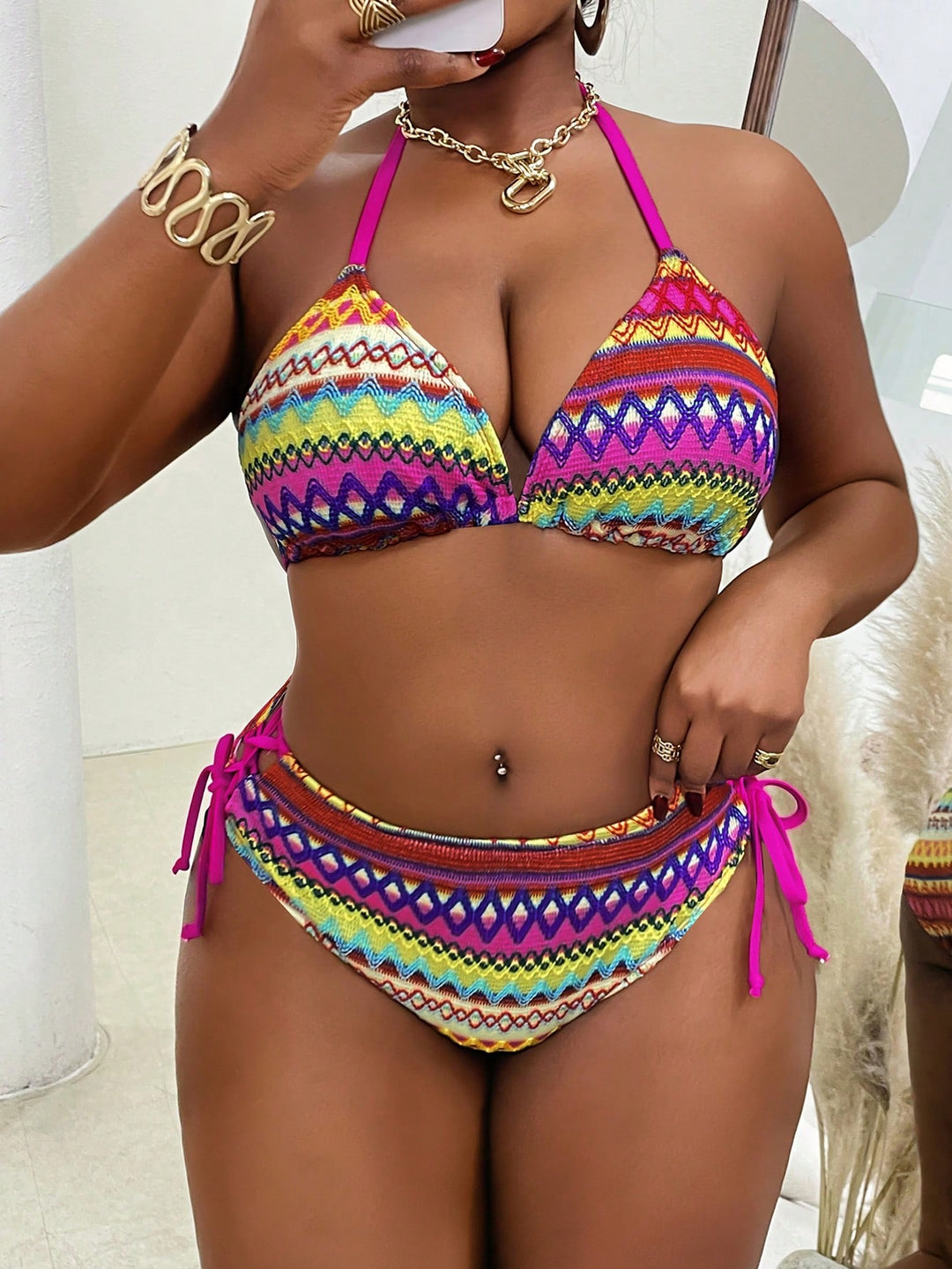 Costum de baie SHEIN, mix culori