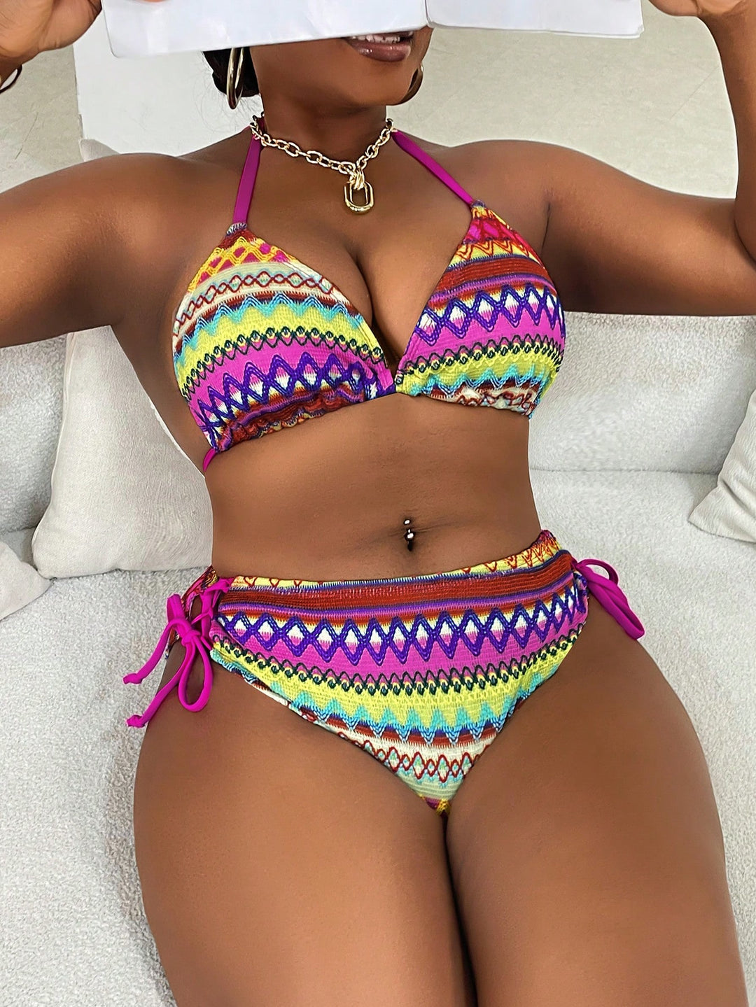 Costum de baie SHEIN, mix culori