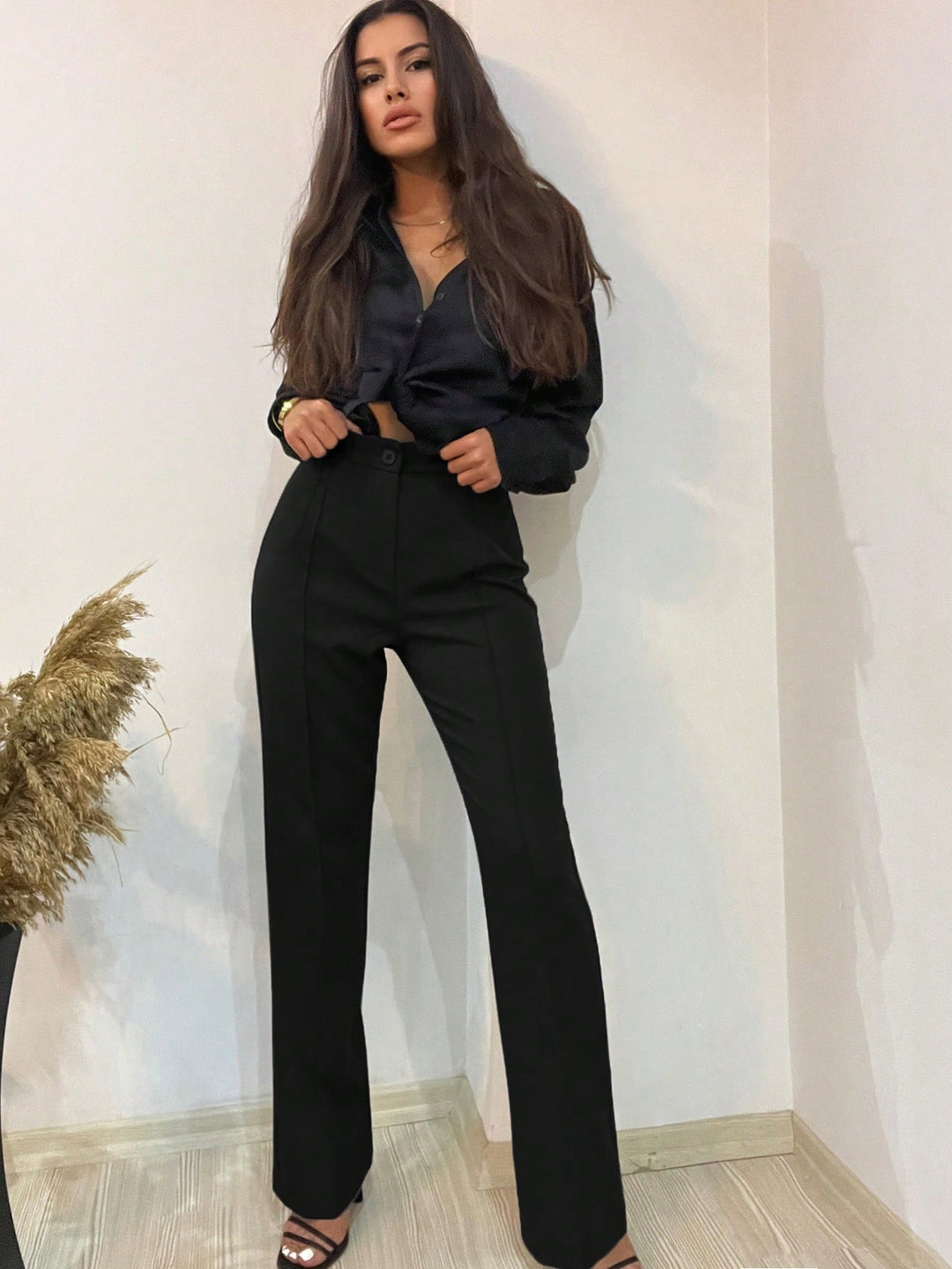 Pantaloni SHEIN, negru