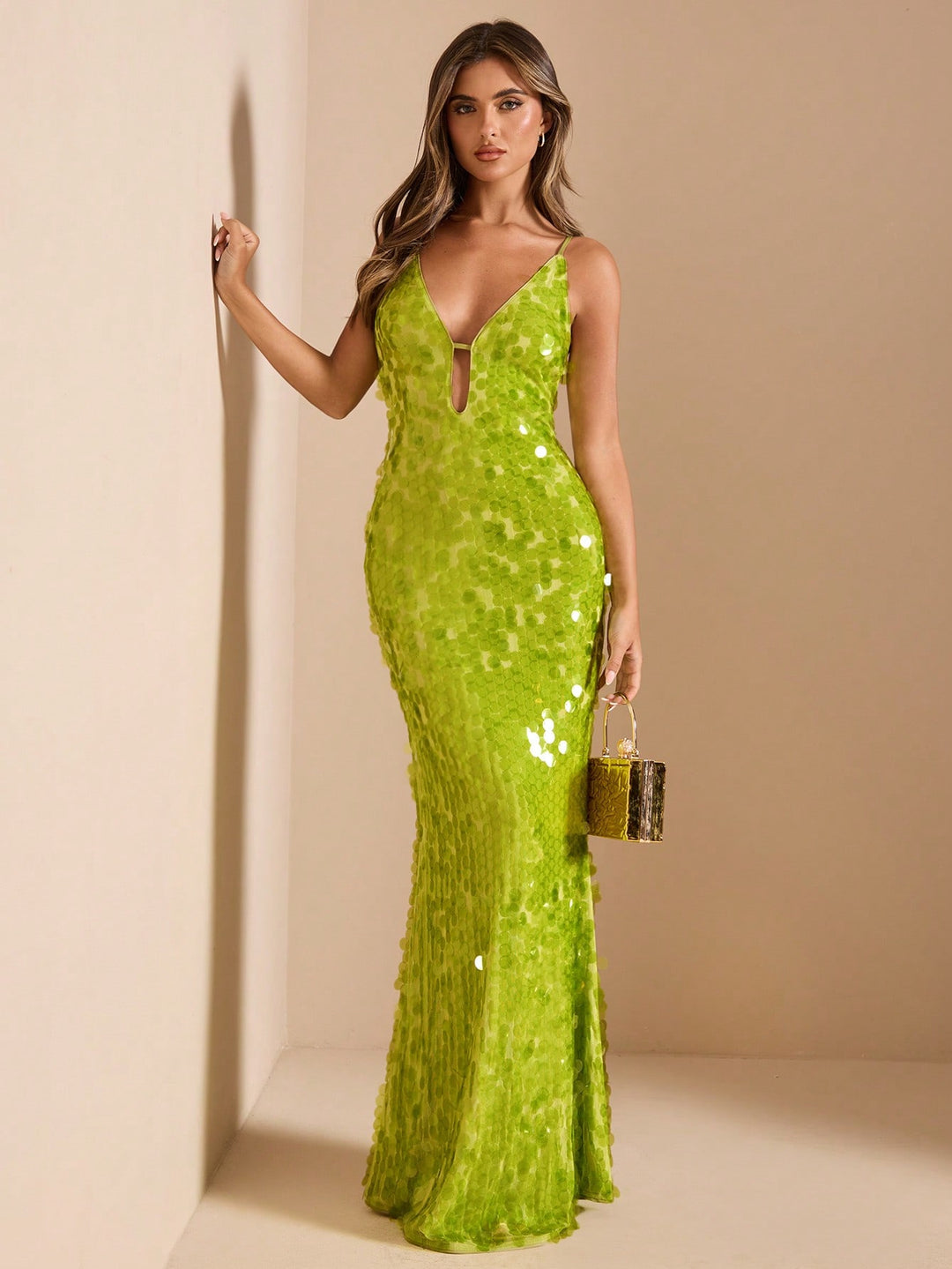 Rochie de ocazie SHEIN, verde