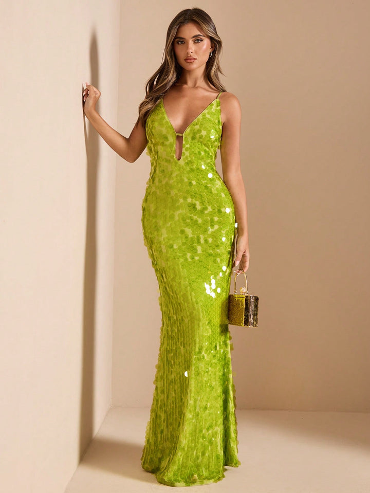 Rochie de ocazie SHEIN, verde