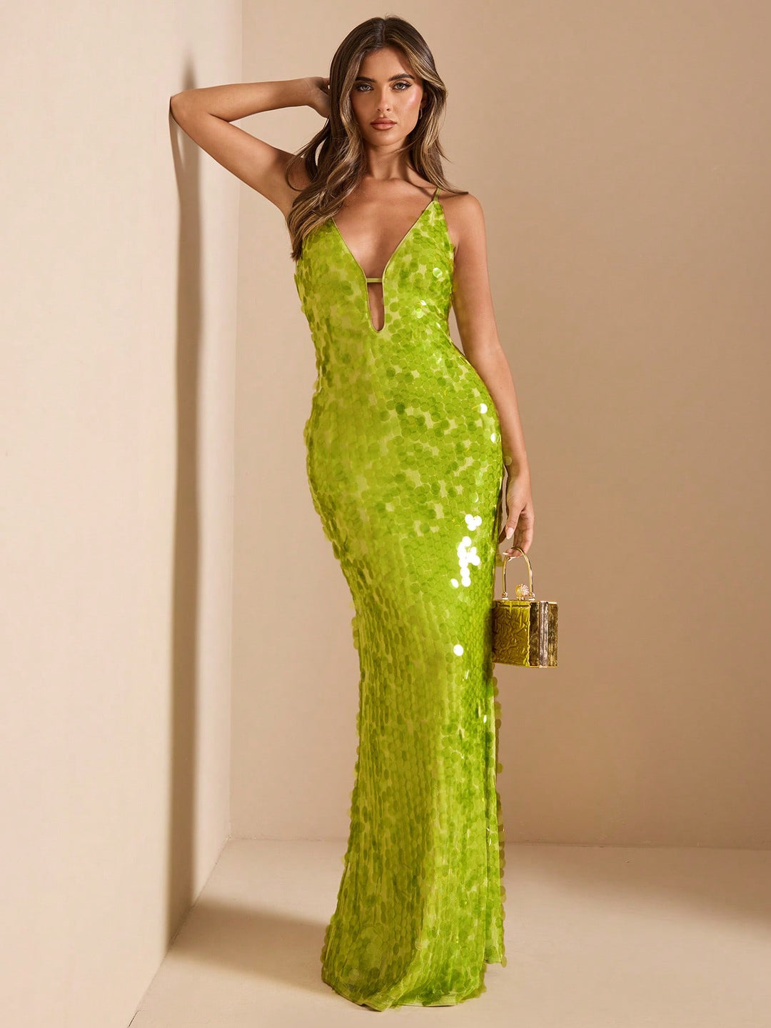 Rochie de ocazie SHEIN, verde