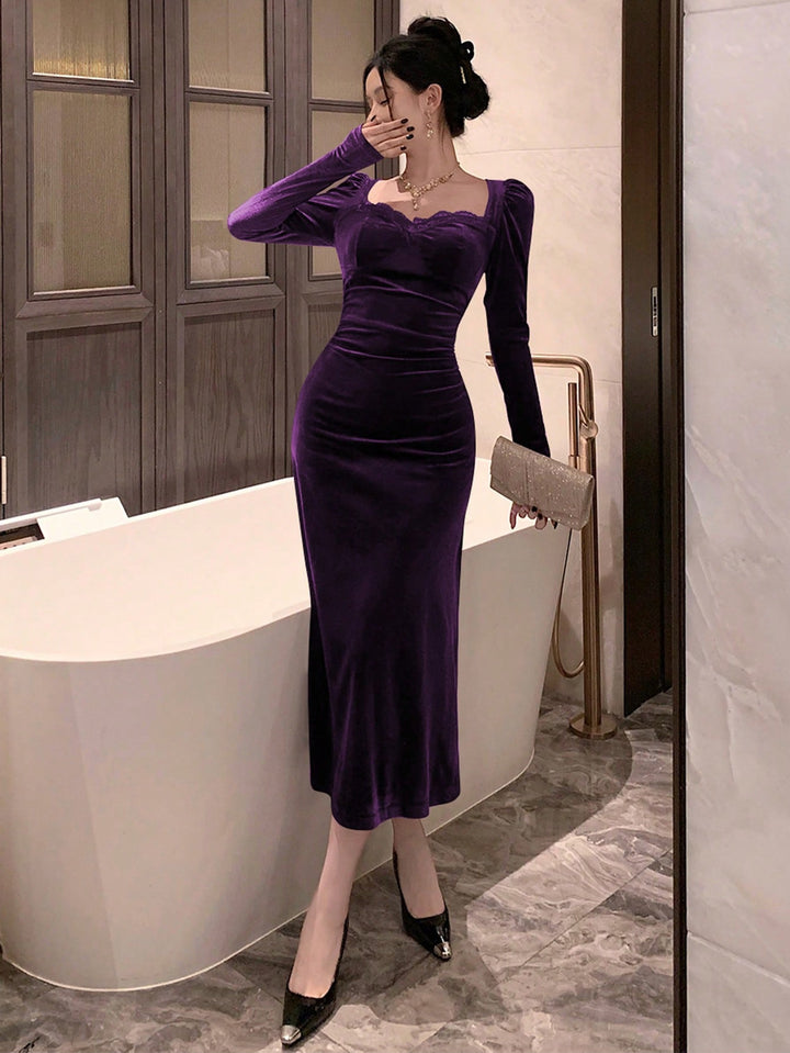 Rochie midi SHEIN, mov