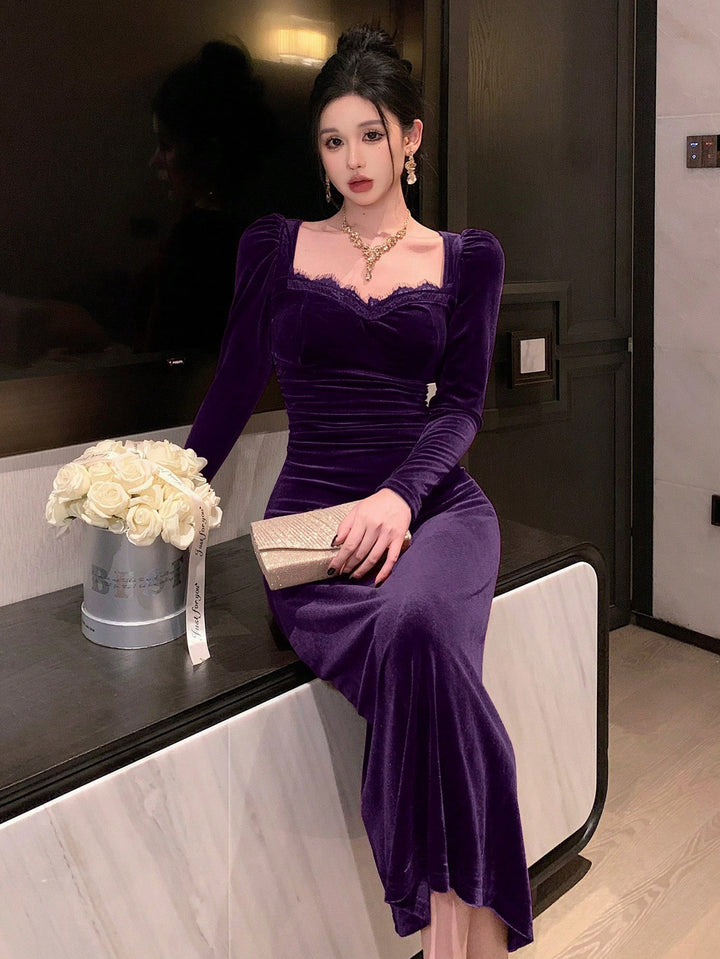 Rochie midi SHEIN, mov