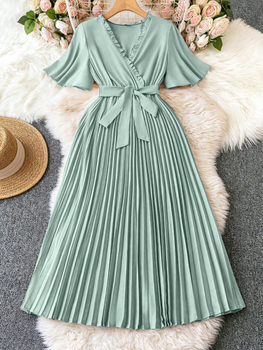 Rochie midi SHEIN, verde