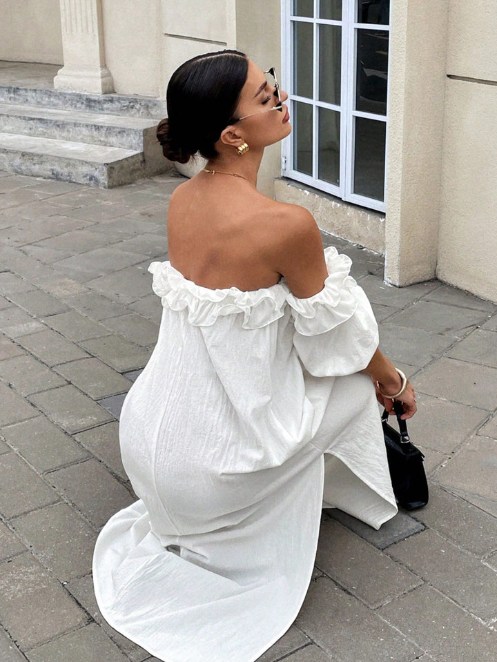 Rochie maxi SHEIN, alb
