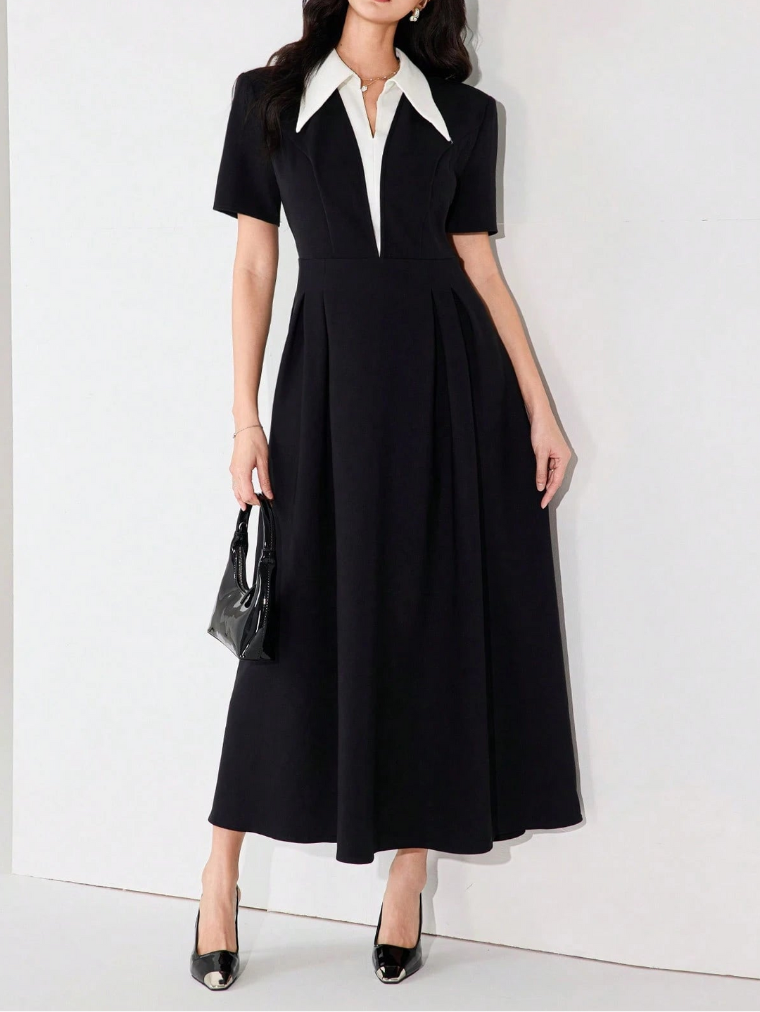 SHEIN maxi ruha, fekete