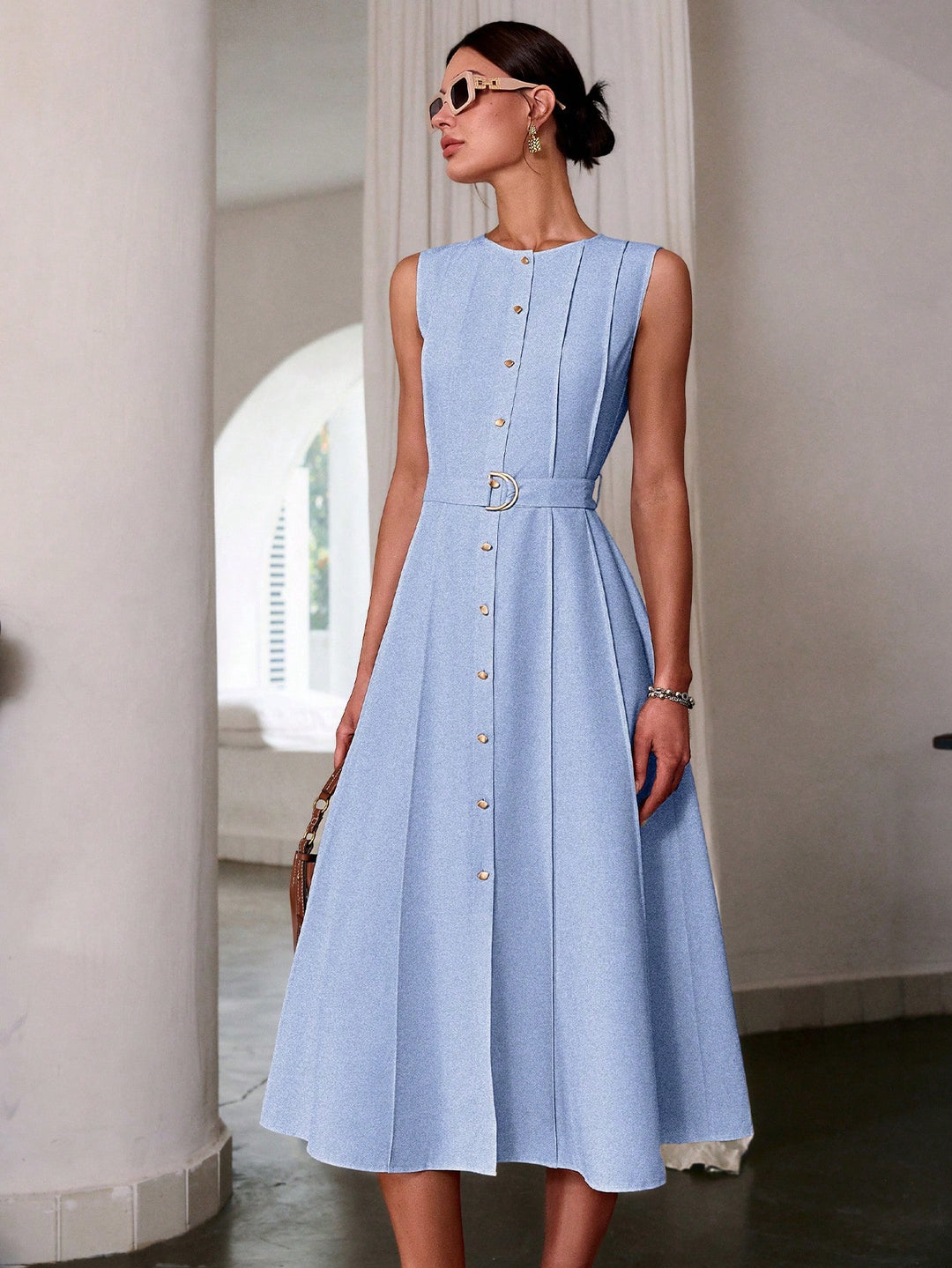 Rochie maxi SHEIN, albastru