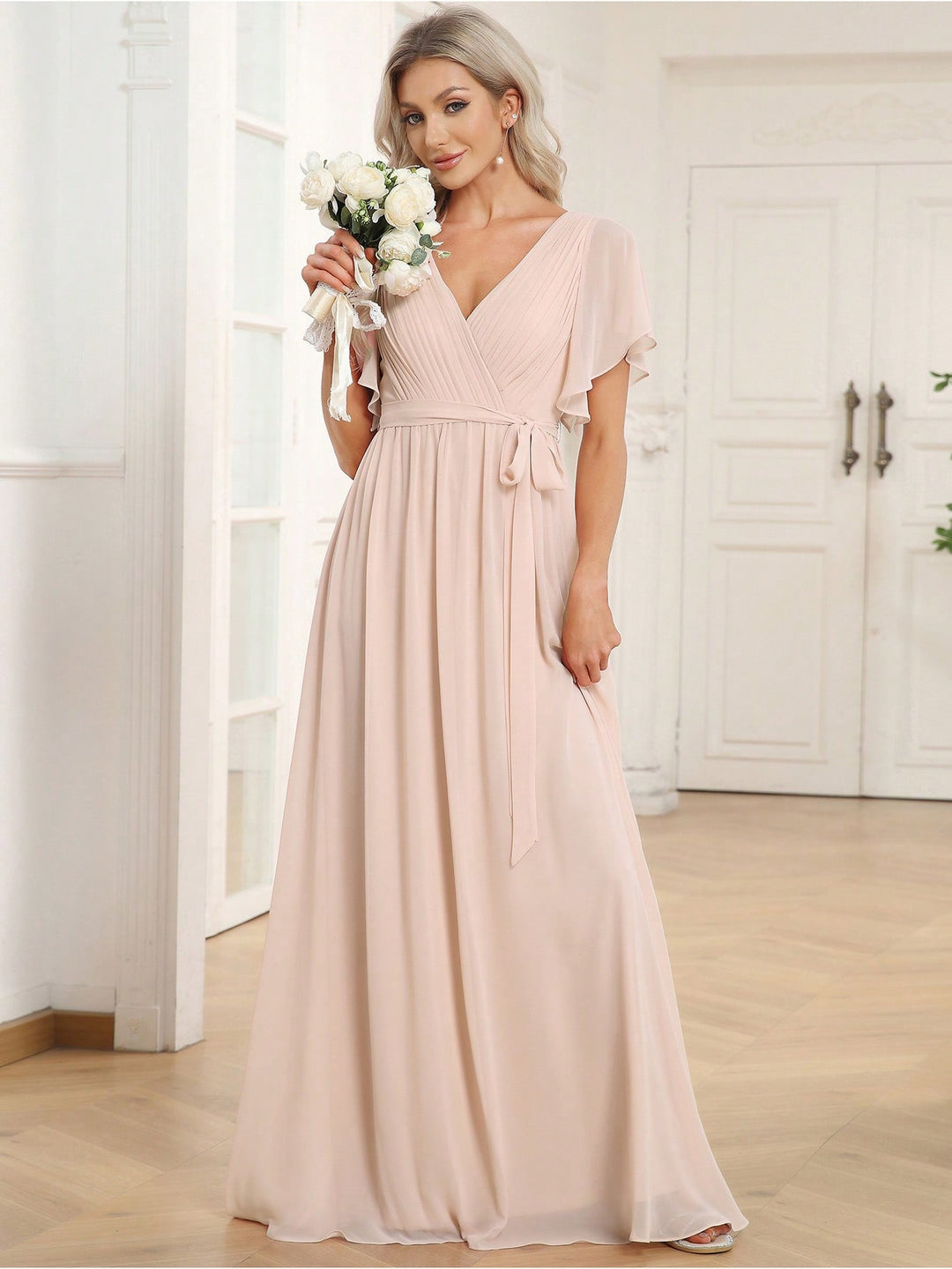 Rochie de ocazie SHEIN, bej