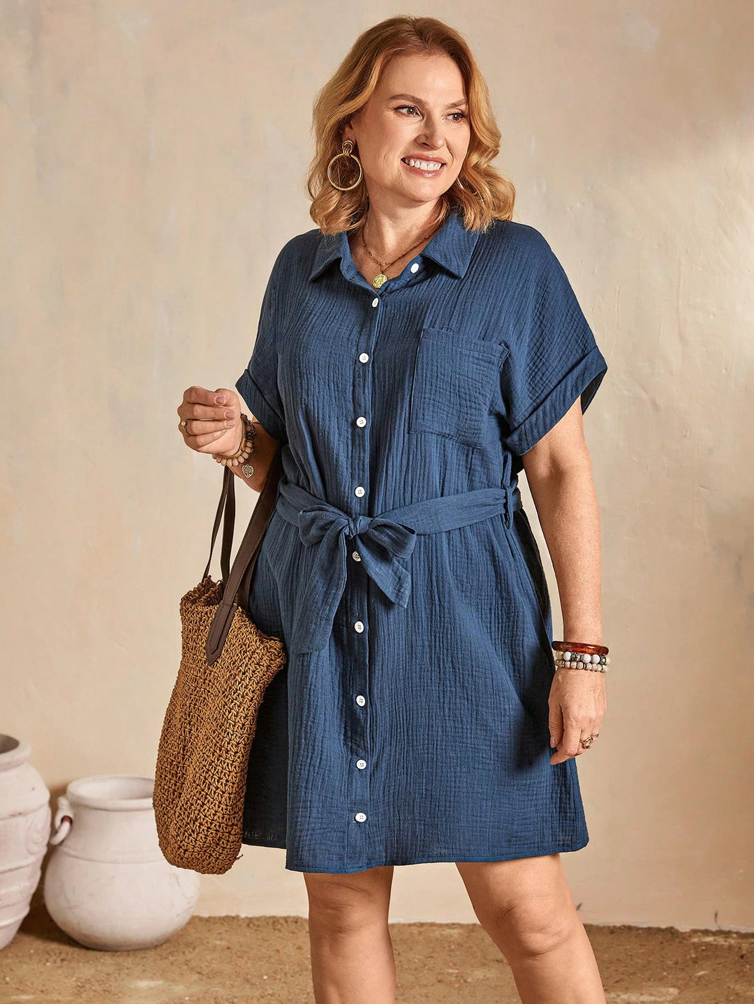 Rochie scurtă SHEIN, albastru