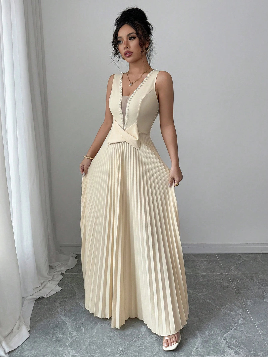 SHEIN maxi ruha, bézs