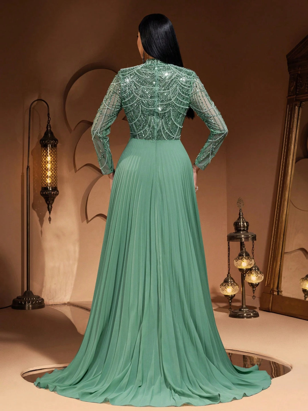 Rochie de ocazie SHEIN, verde