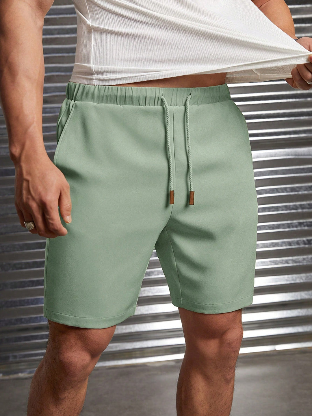 Pantaloni scurți Shein, verde