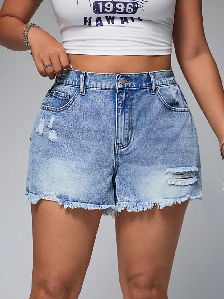 Pantaloni scurți Shein, albastru