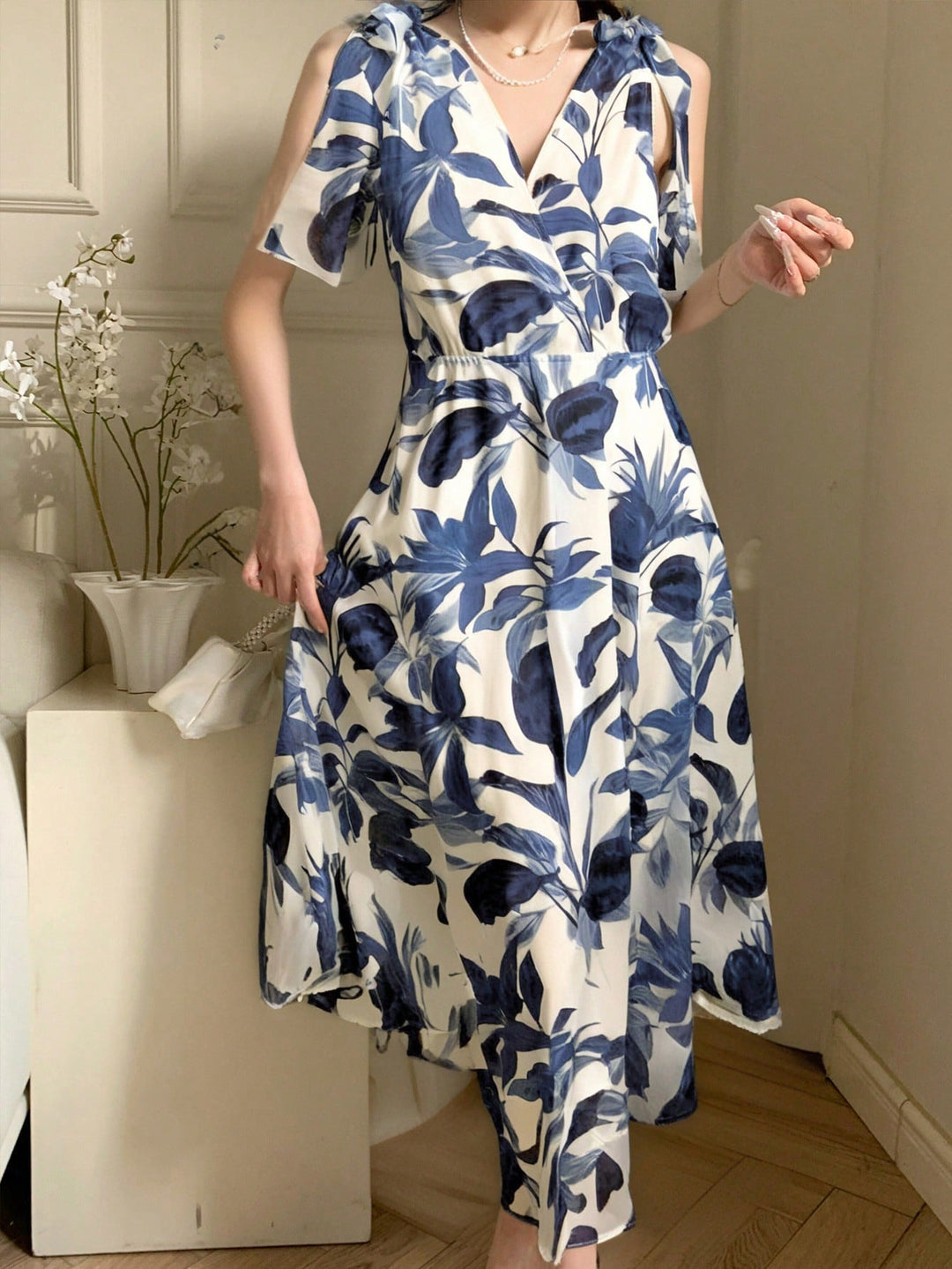 Rochie midi SHEIN, alb