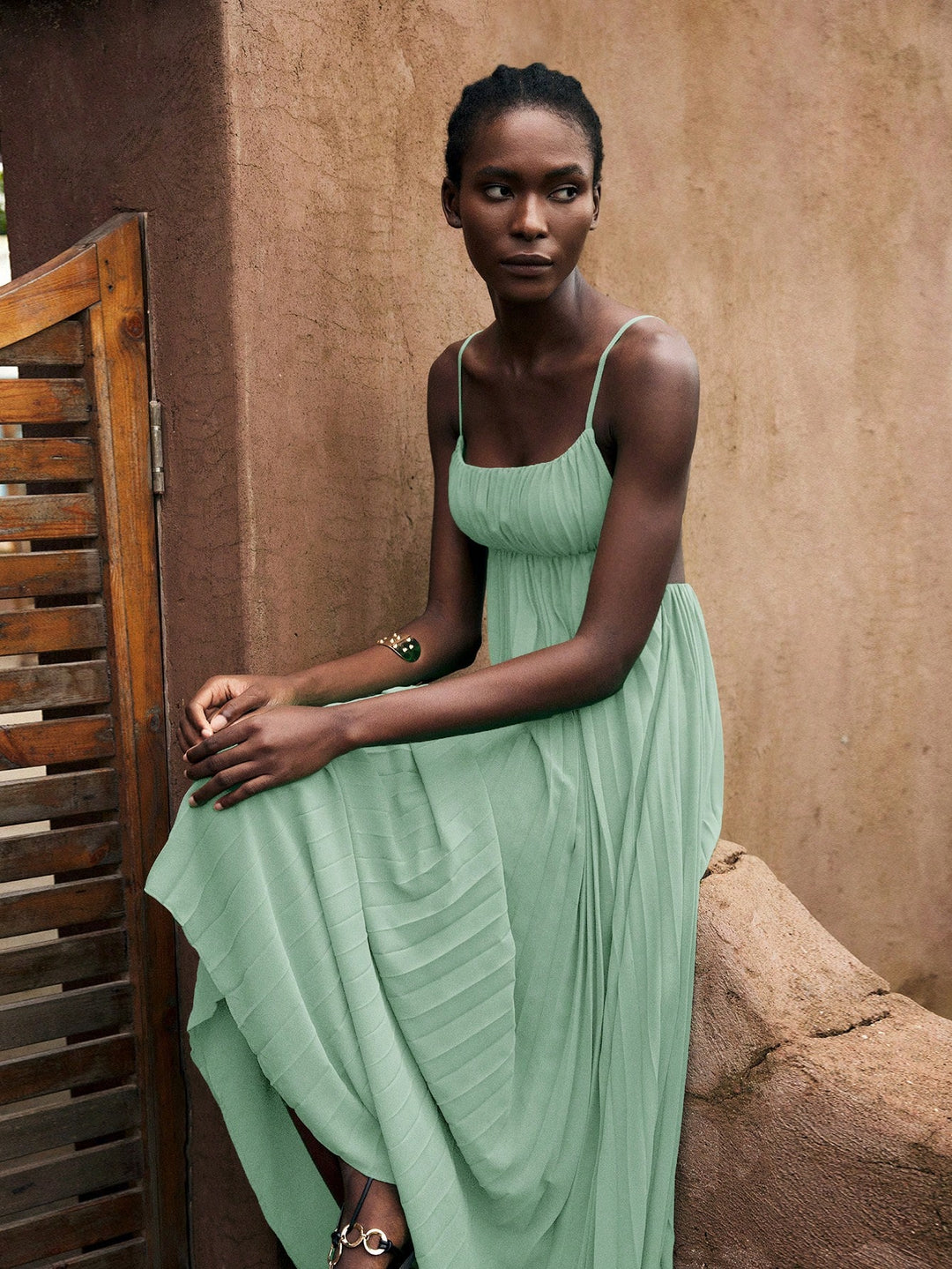 Rochie maxi SHEIN, verde