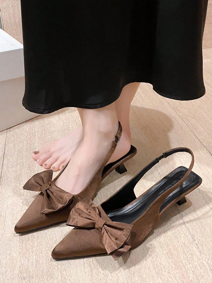 Pantofi cu toc SHEIN, maro
