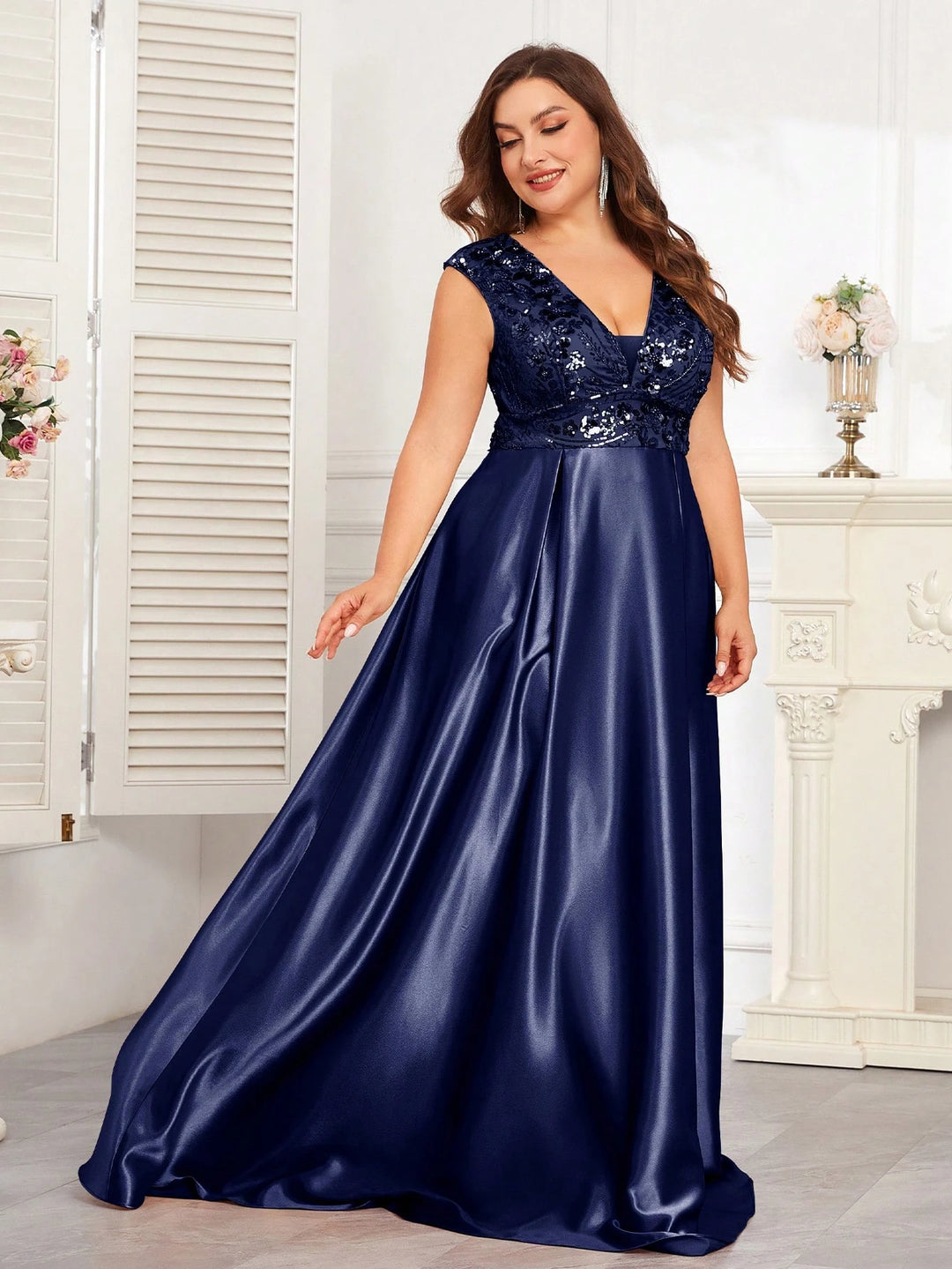 Rochie maxi SHEIN, albastru