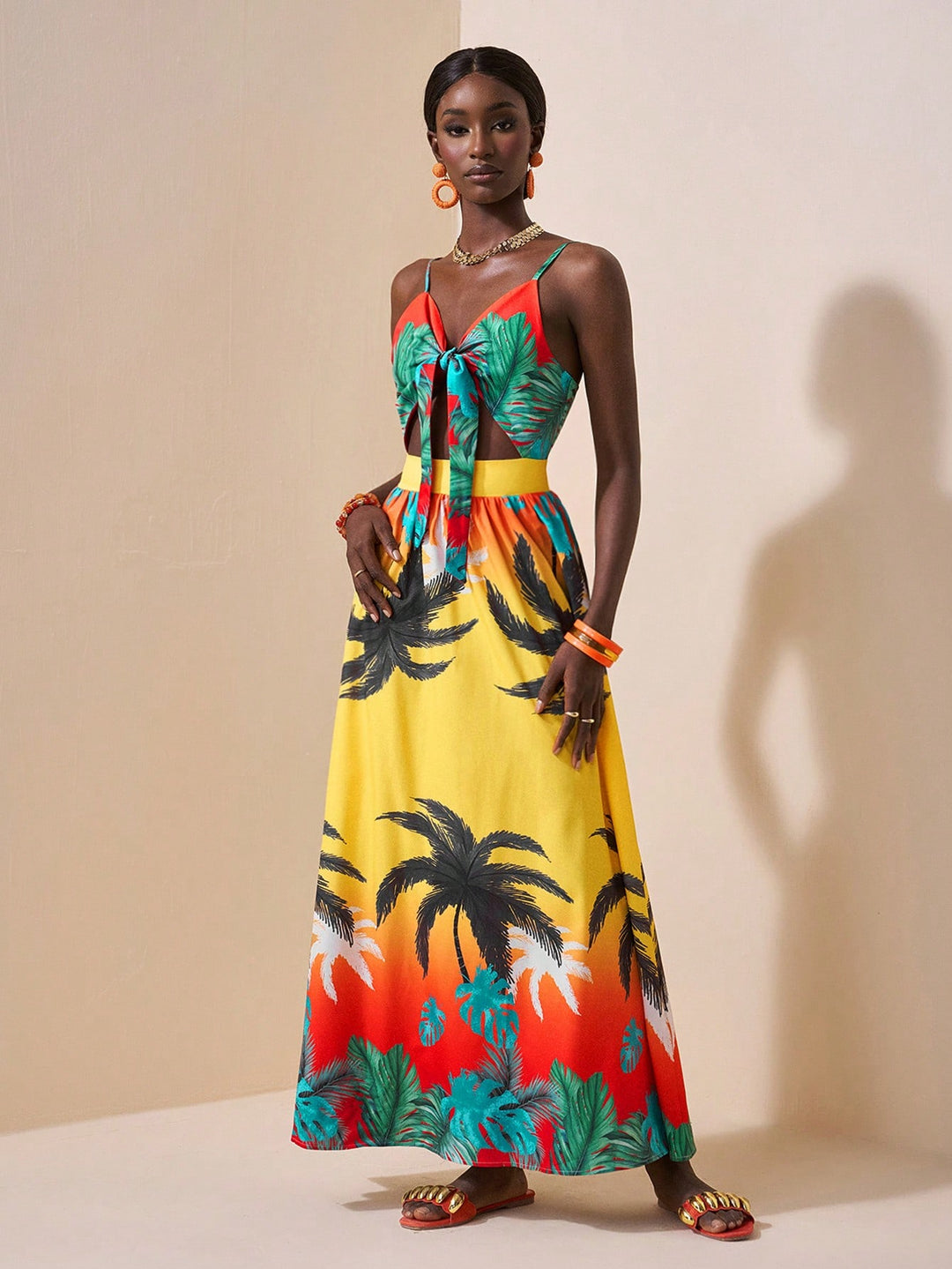 Rochie maxi SHEIN, mix culori