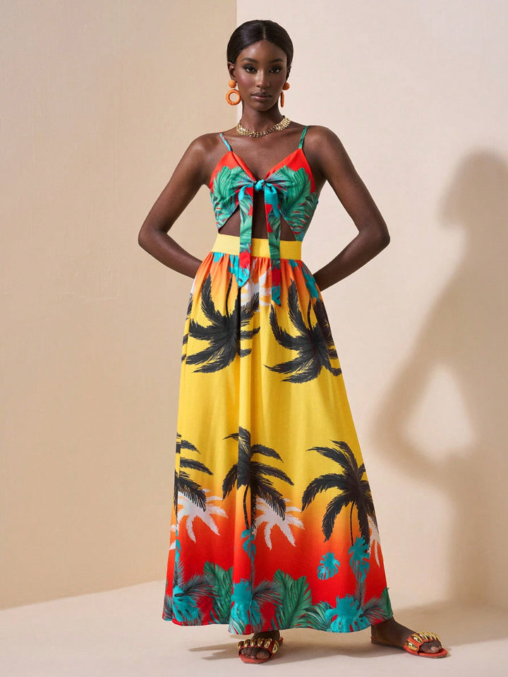 Rochie maxi SHEIN, mix culori
