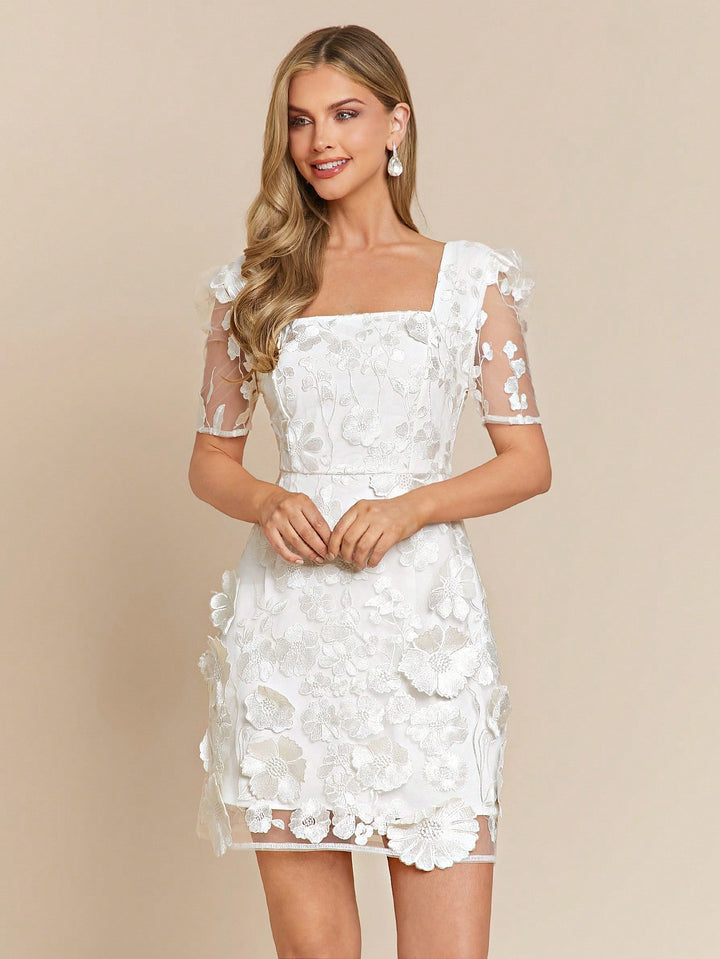 Rochie mini SHEIN, alb