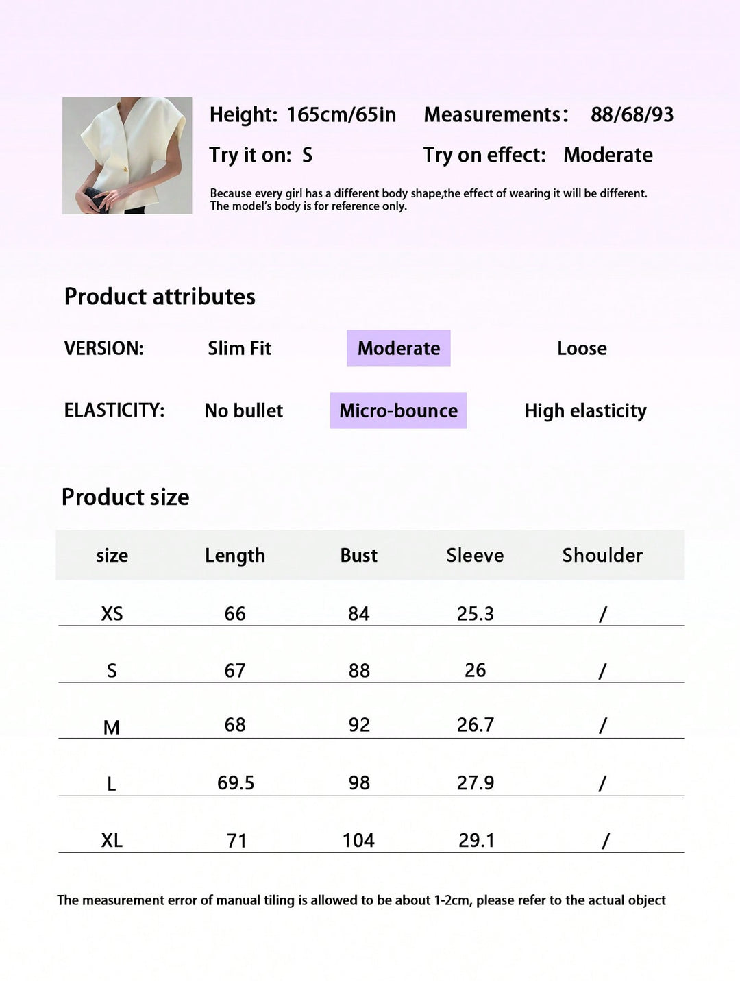 Top SHEIN, alb