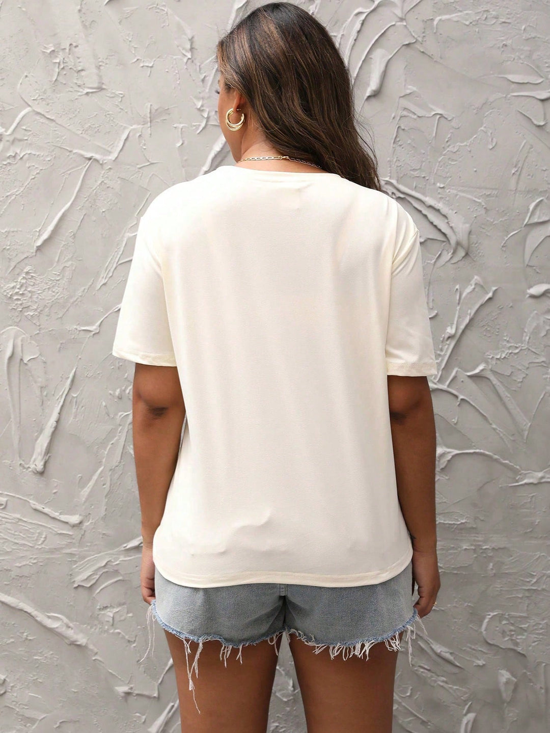 Tricou SHEIN, crem