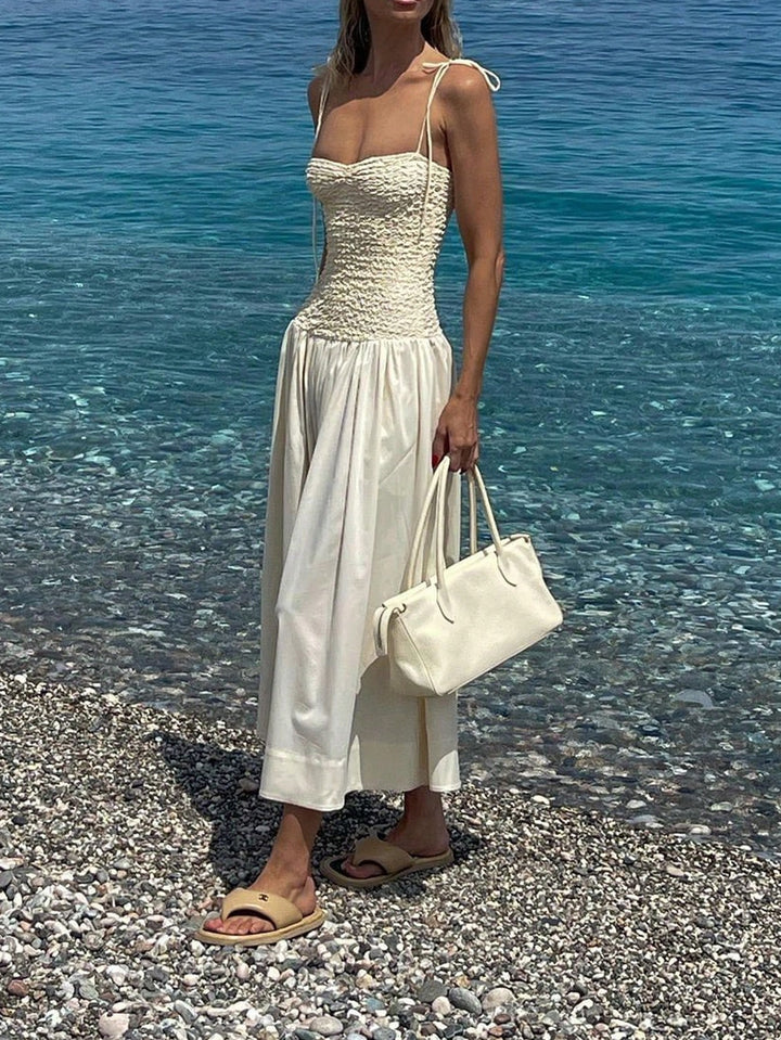 Rochie maxi SHEIN, crem
