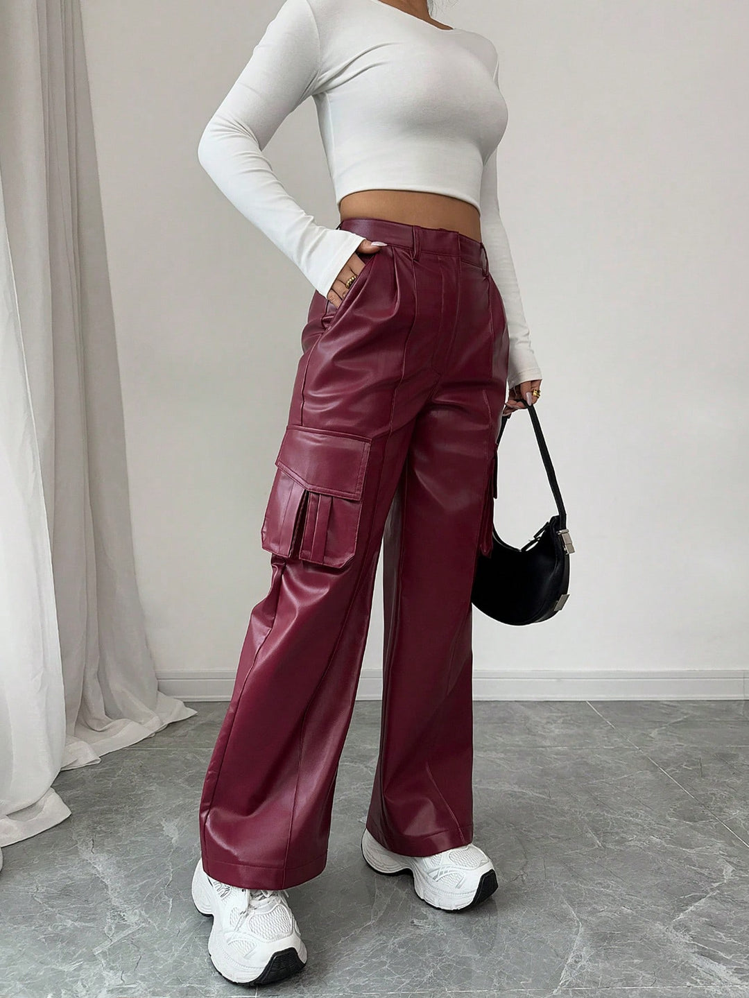Pantaloni SHEIN, vișiniu