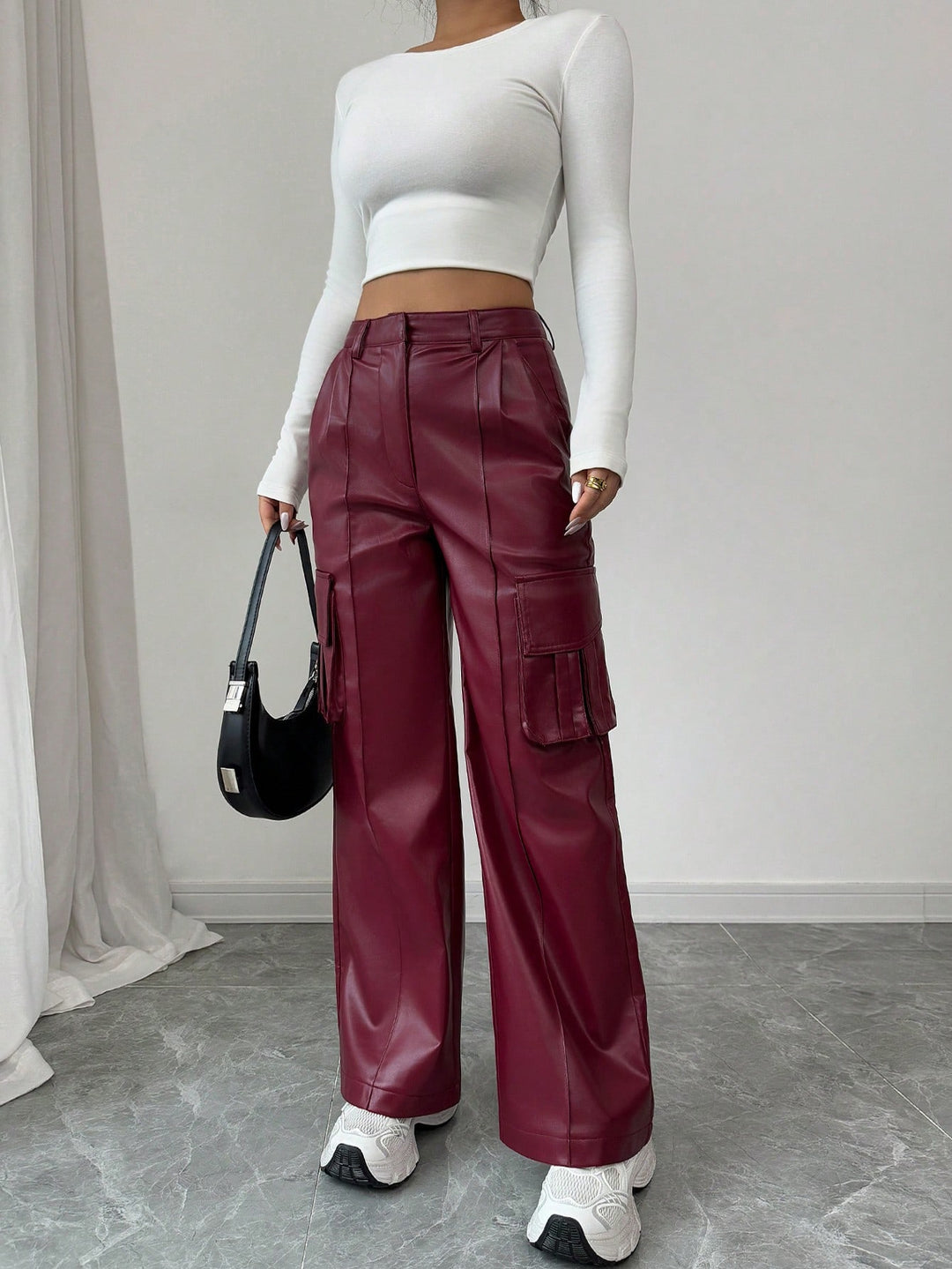 Pantaloni SHEIN, vișiniu