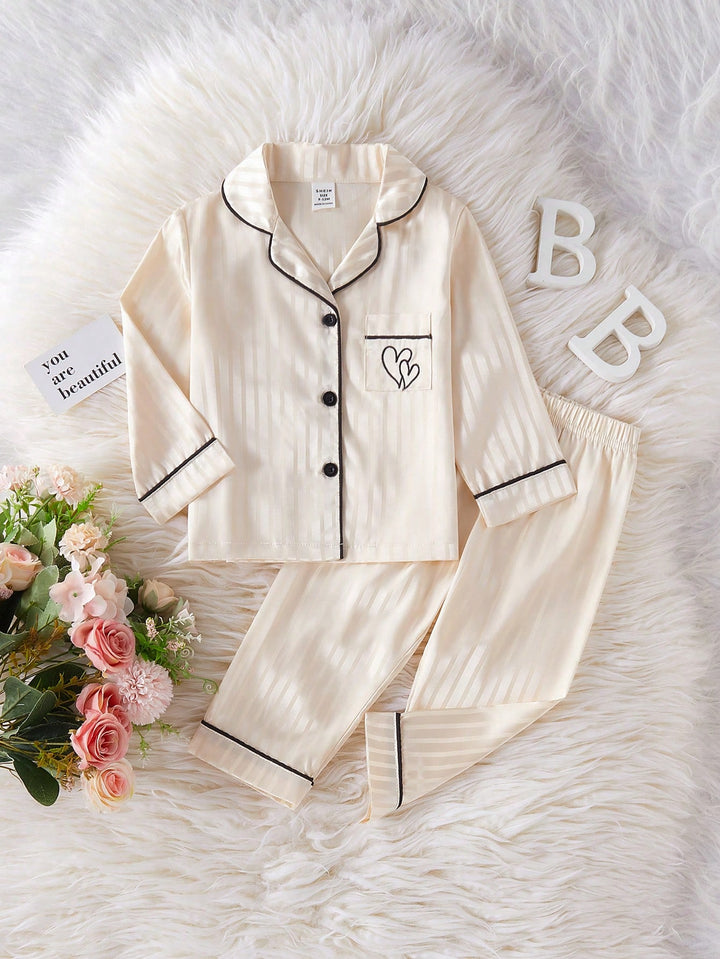 Compleu pijamale SHEIN, crem