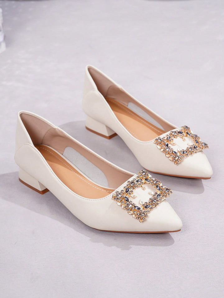 Pantofi cu toc SHEIN, alb