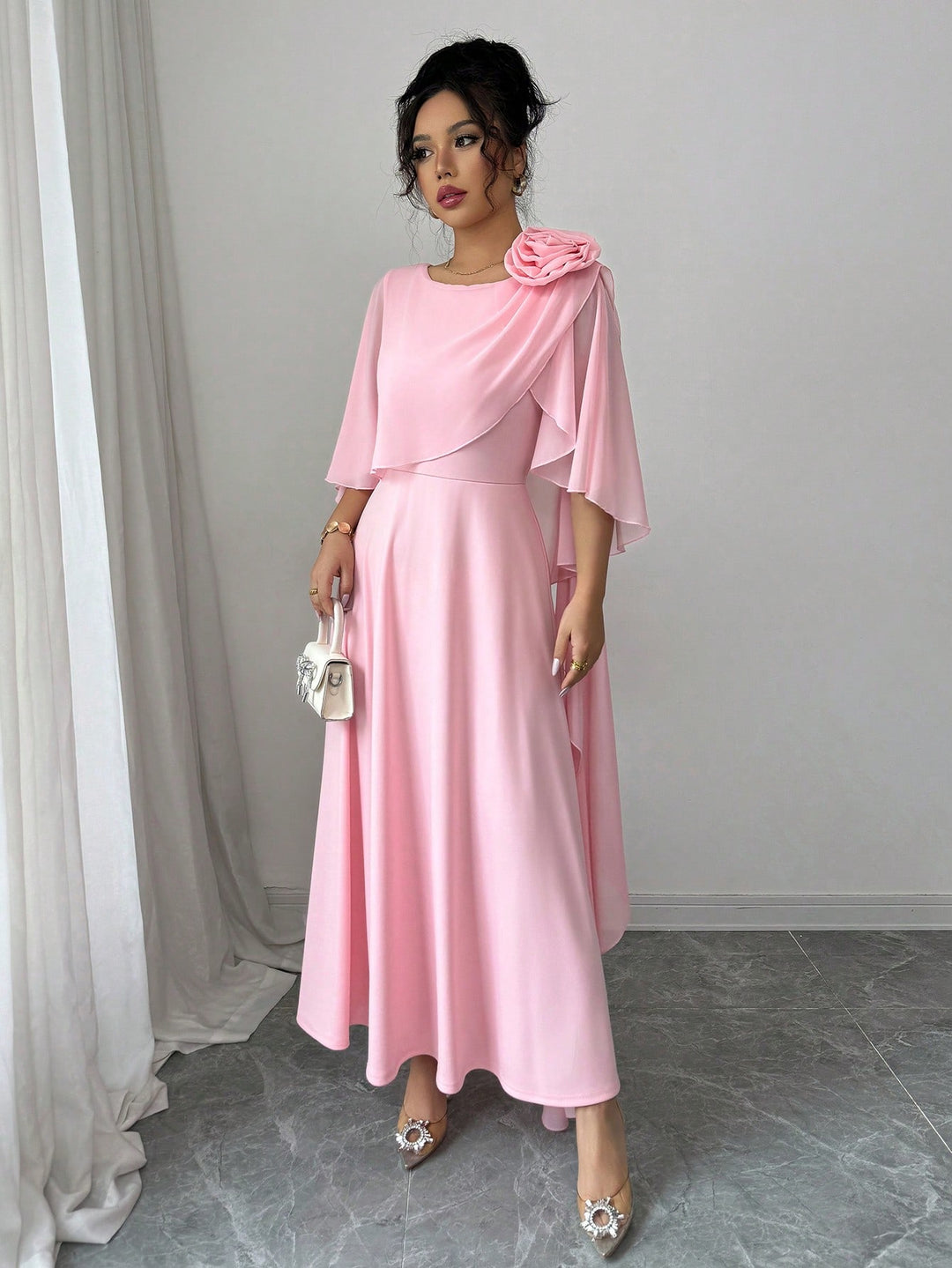 Rochie maxi SHEIN, roz