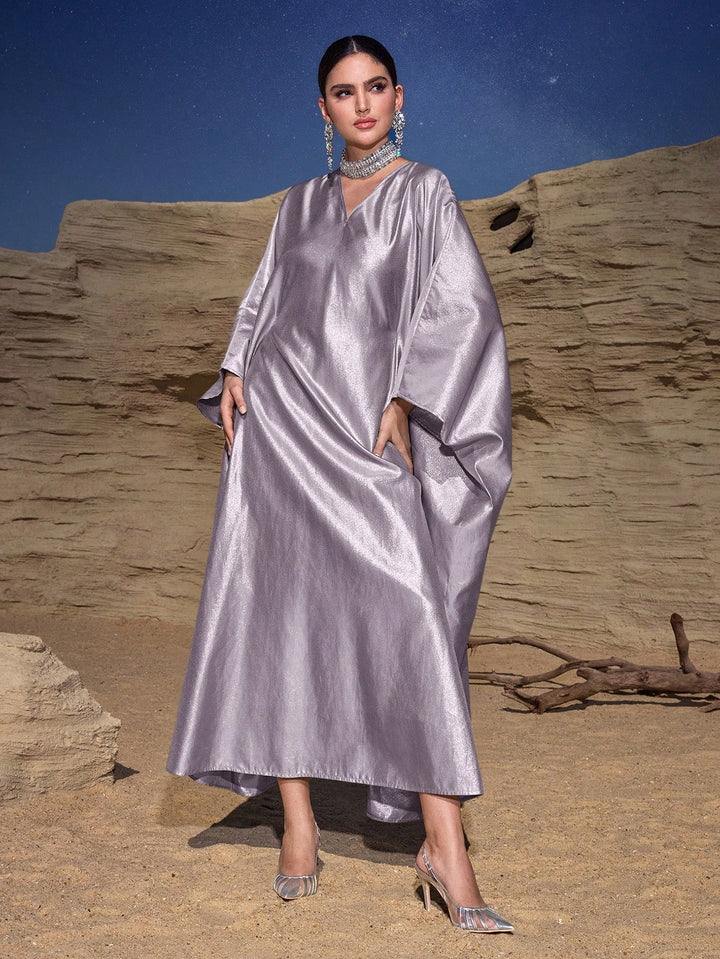 Set caftan și jalabiya SHEIN, mov
