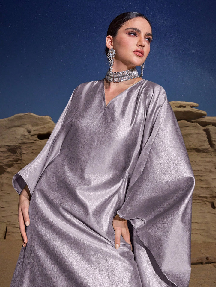 Set caftan și jalabiya SHEIN, mov