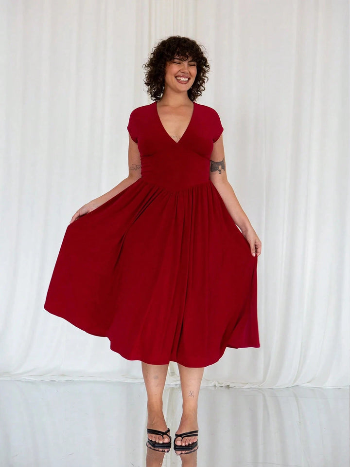 Rochie midi SHEIN, roșu
