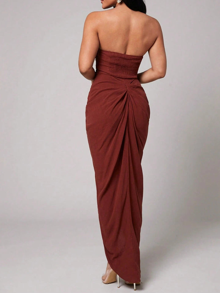 Rochie maxi Shein, cărămiziu