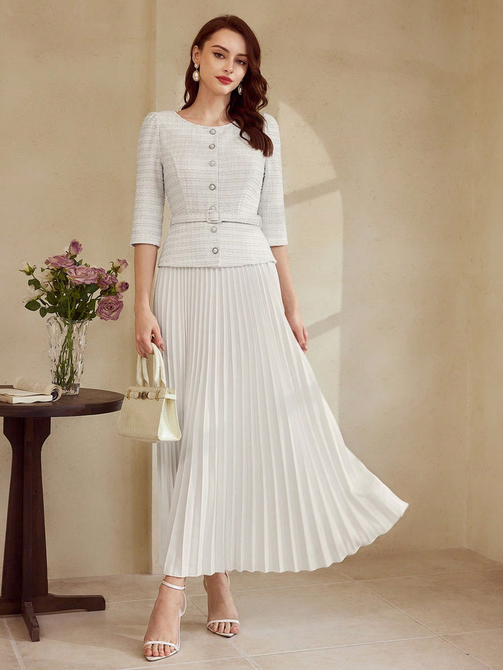 Rochie maxi SHEIN, alb
