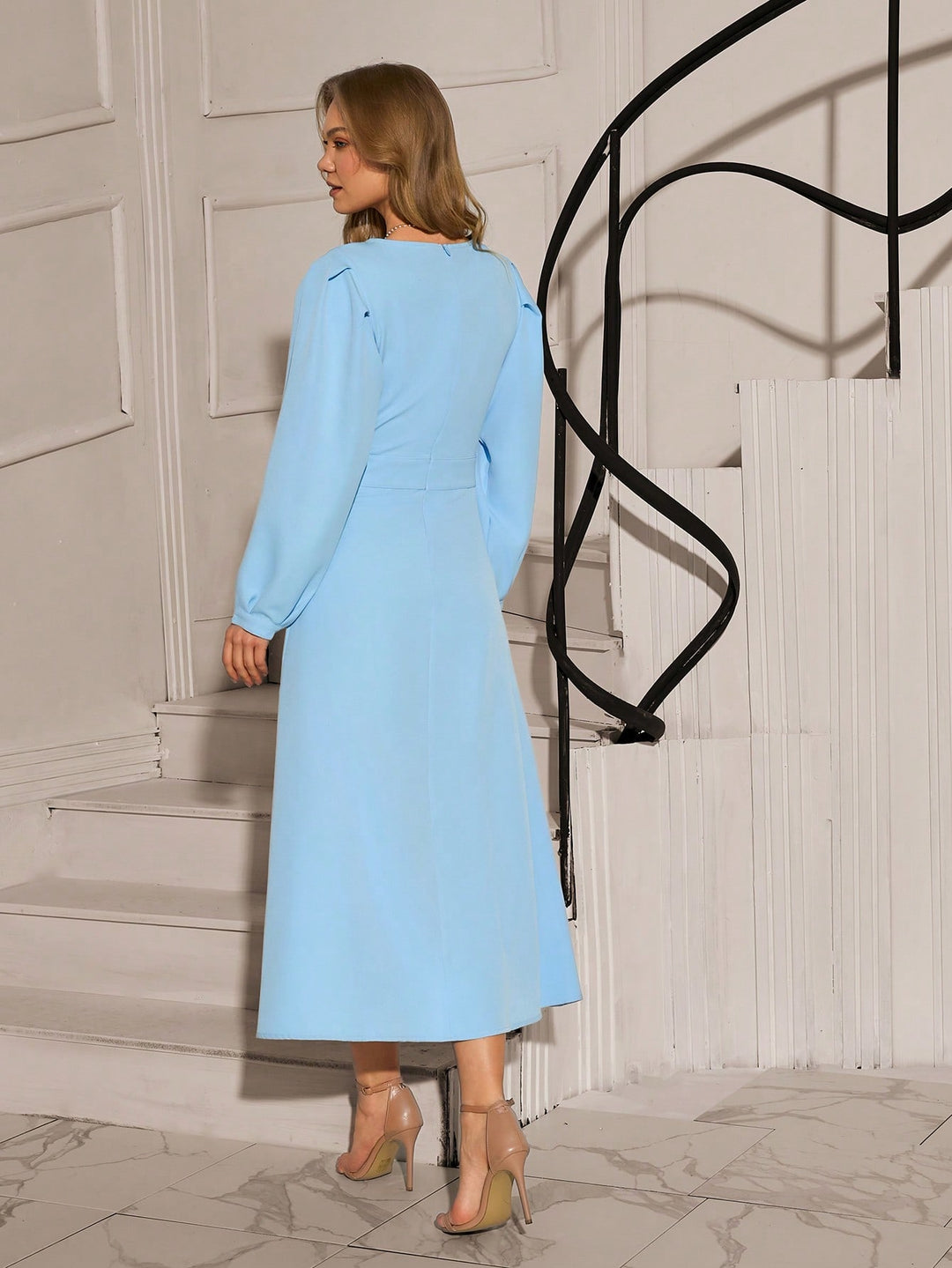 Rochie midi SHEIN, albastru