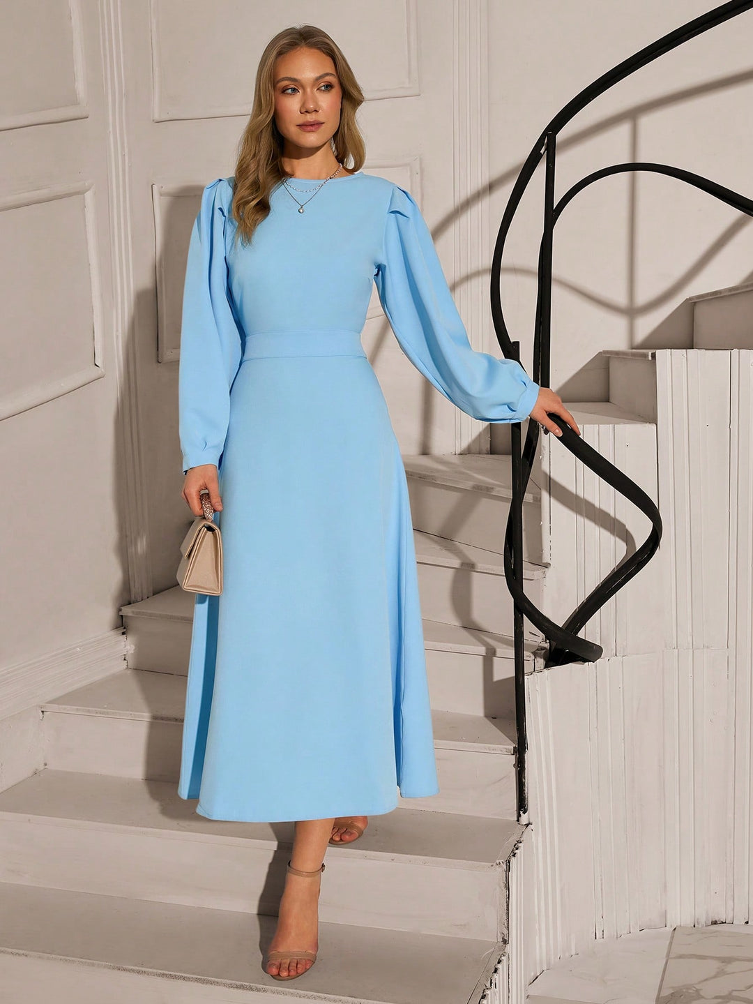Rochie midi SHEIN, albastru