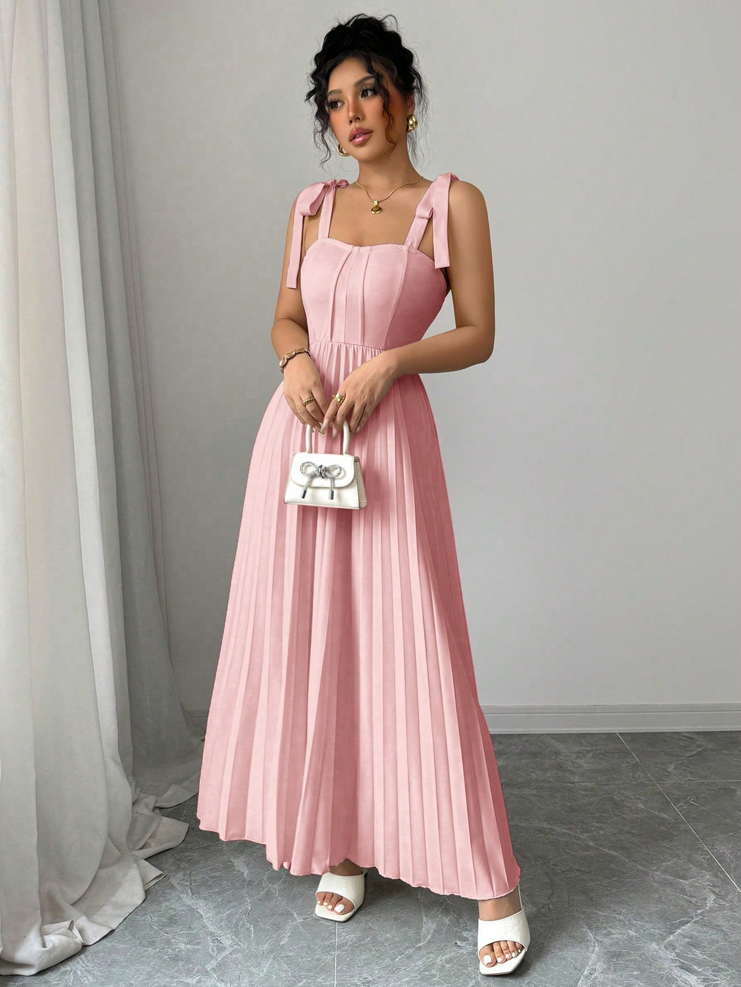 SHEIN maxi ruha, rózsaszín