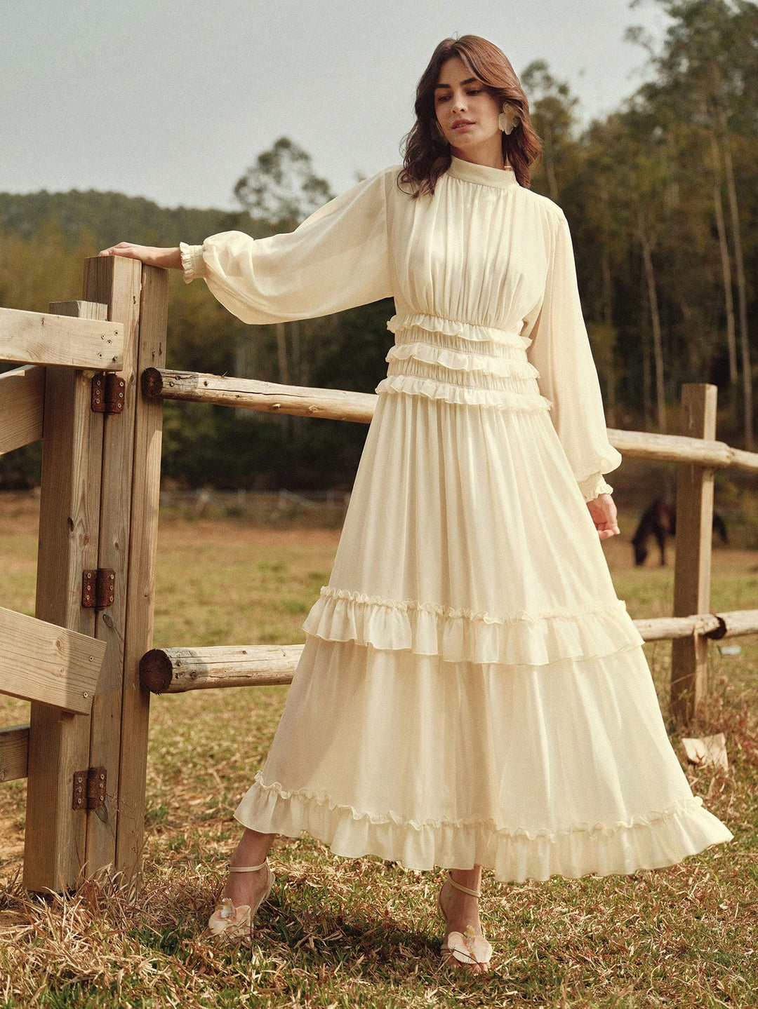 Rochie maxi SHEIN, portocaliu