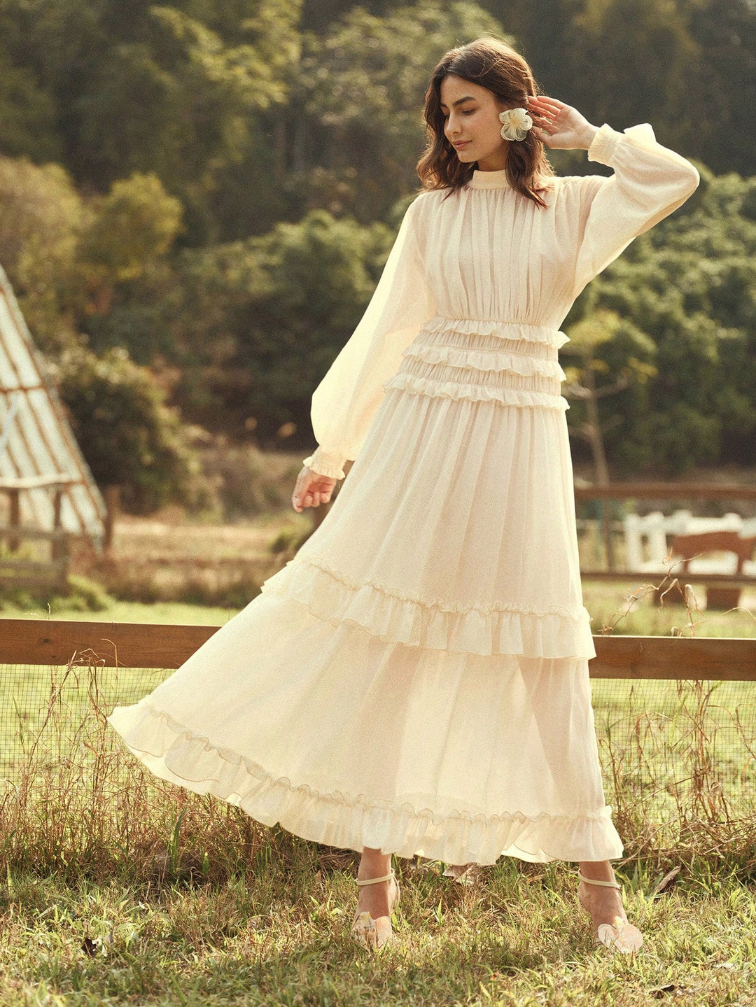 Rochie maxi SHEIN, portocaliu
