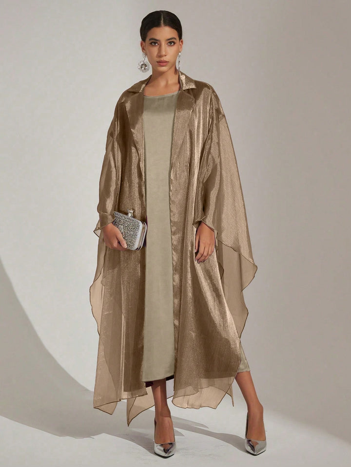 Set rochie și cardigan SHEIN, bej