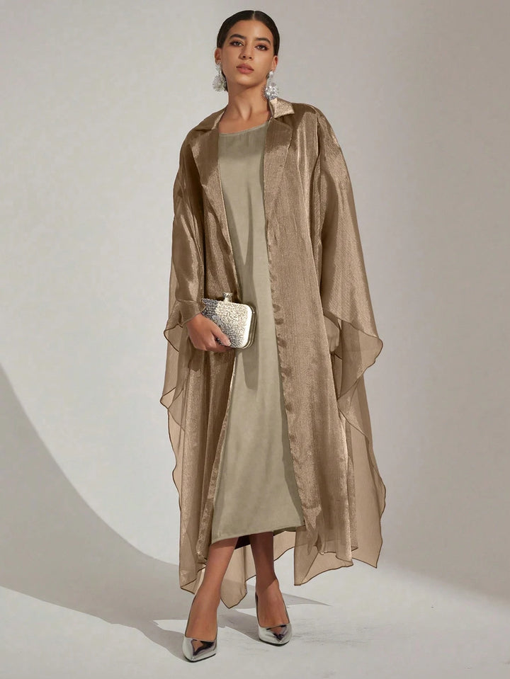 Set rochie și cardigan SHEIN, bej