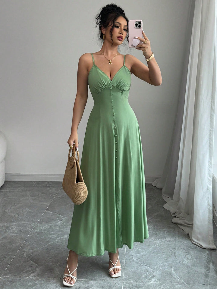 Rochie midi SHEIN, verde