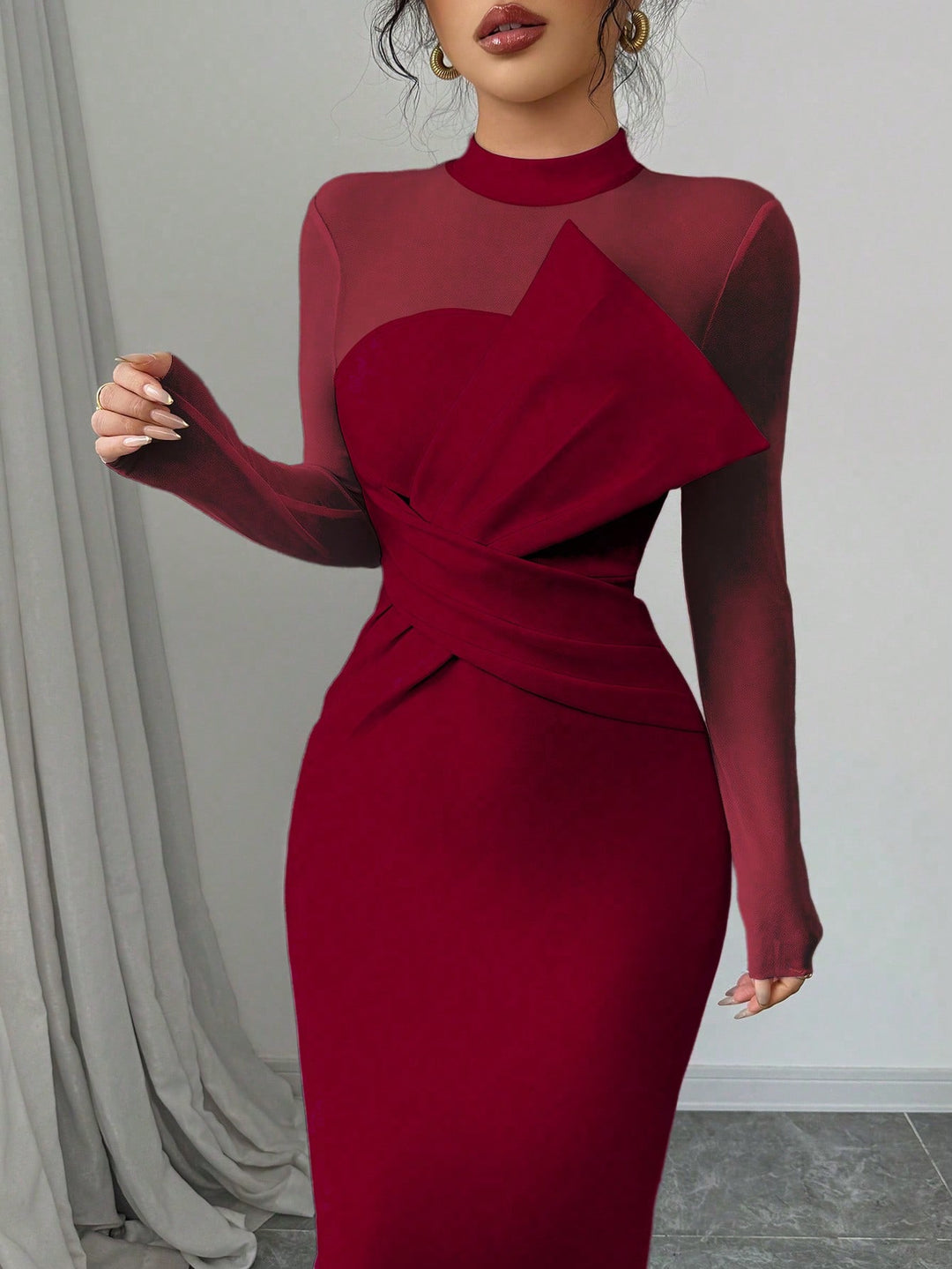 Rochie maxi SHEIN, vișiniu