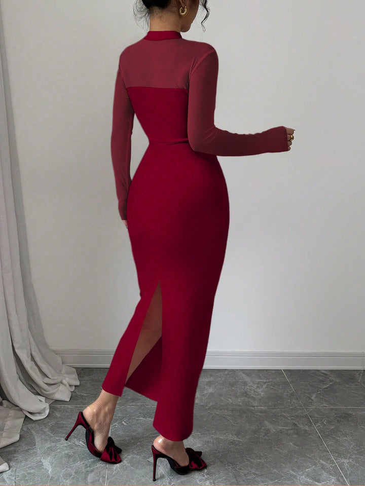 Rochie maxi SHEIN, vișiniu