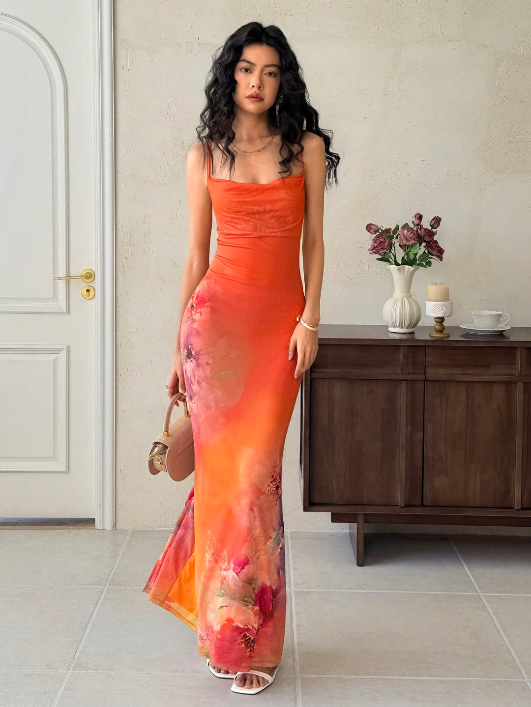 Rochie maxi SHEIN, mix culori